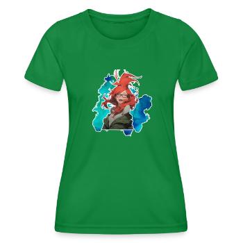 Mrs. Soline Youplalou - Women's Functional T-Shirt - kelly green - Front - AI Model Female 172 dark (172cm)
