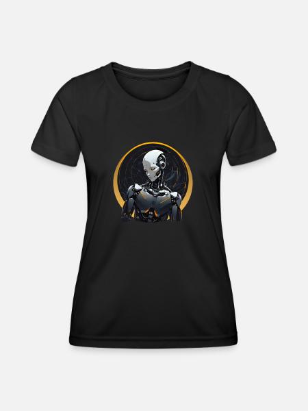BLICK NACH UNTEN - Frauen Funktions-T-Shirt - Schwarz