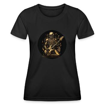 MUSIK IN DER ZEIT - Frauen Funktions-T-Shirt - Schwarz - Vorne - AI Model Female 172 light (172cm)