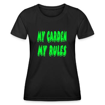Garten - Frauen Funktions-T-Shirt - Schwarz - Vorne - AI Model Female 172 light (172cm)