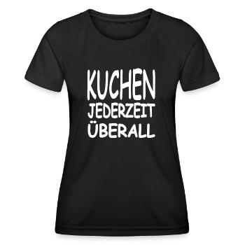 Kuchen - Frauen Funktions-T-Shirt - Schwarz - Vorne - AI Model Female 172 light (172cm)