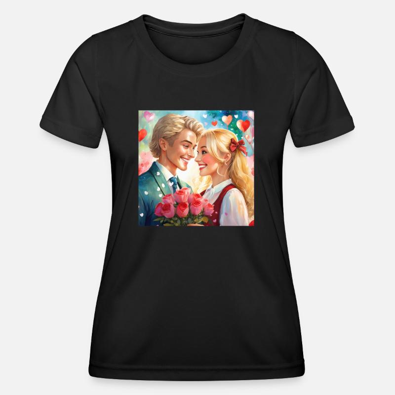 It's nice to be in love - Women's Functional T-Shirt - black