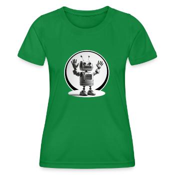 HANDS - Women's Functional T-Shirt - kelly green - Front - AI Model Female 172 dark (172cm)