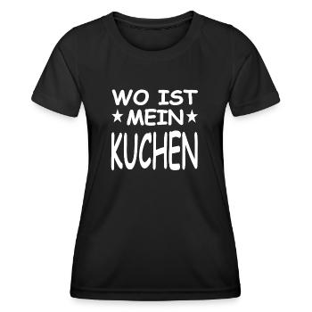 Kuchen - Frauen Funktions-T-Shirt - Schwarz - Vorne - AI Model Female 172 light (172cm)