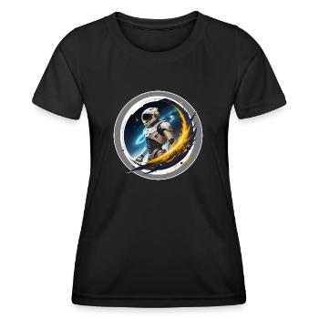 DER RAUM, DEN ES ZU ENTDECKEN GILT - Frauen Funktions-T-Shirt - Schwarz - Vorne - AI Model Female 172 light (172cm)