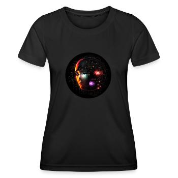 NEUER GEIST, NEUE WELT - Frauen Funktions-T-Shirt - Schwarz - Vorne - AI Model Female 172 light (172cm)