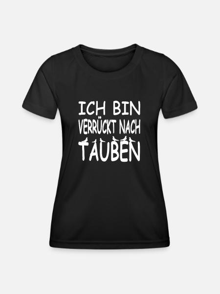 Tauben - Frauen Funktions-T-Shirt - Schwarz
