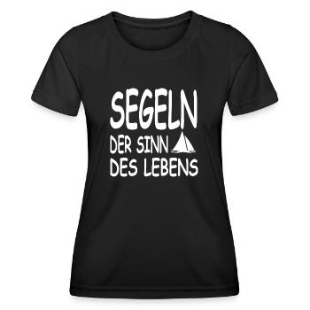 Segeln - Frauen Funktions-T-Shirt - Schwarz - Vorne - AI Model Female 172 light (172cm)