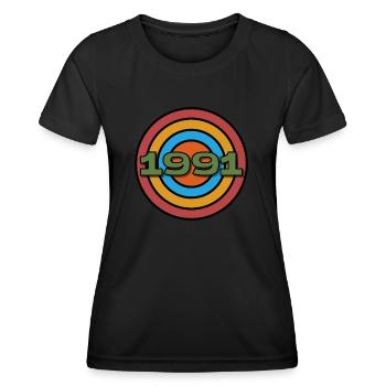 1991 Classic original birthday gift - Women's Functional T-Shirt - black - Front - AI Model Female 172 light (172cm)