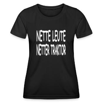 Traktor - Frauen Funktions-T-Shirt - Schwarz - Vorne - AI Model Female 172 light (172cm)