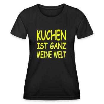 Kuchen - Frauen Funktions-T-Shirt - Schwarz - Vorne - AI Model Female 172 light (172cm)