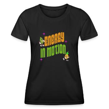 Nature énergique Dynamique Végétalien Mode de vie actif - T-shirt sport Femme - noir - Devant - AI Model Female 172 light (172cm)