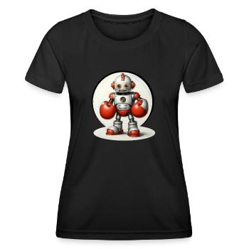 BOXEN - Frauen Funktions-T-Shirt - Schwarz - Vorne - AI Model Female 172 light (172cm)