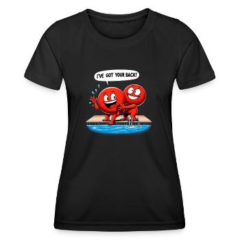 Starkes Schwimmteam zusammen - Frauen Funktions-T-Shirt - Schwarz - Vorne - AI Model Female 172 light (172cm)