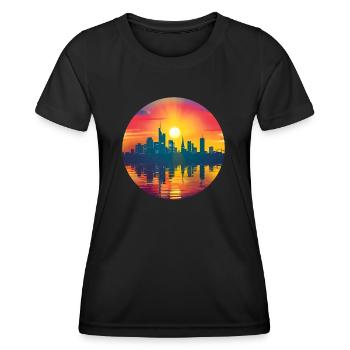 Bottrop Skyline - Women's Functional T-Shirt - black - Front - AI Model Female 172 light (172cm)