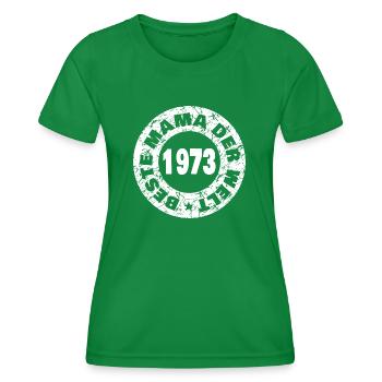 1973 - Women's Functional T-Shirt - kelly green - Front - AI Model Female 172 dark (172cm)