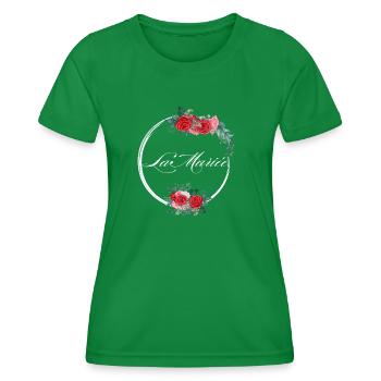 The Red Floral Bride - Bride Gift Idea - Women's Functional T-Shirt - kelly green - Front - AI Model Female 172 dark (172cm)