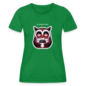 Hibou en tant qu’oiseau matinal - T-shirt sport Femme - vert - Devant - AI Model Female 172 dark (172cm)