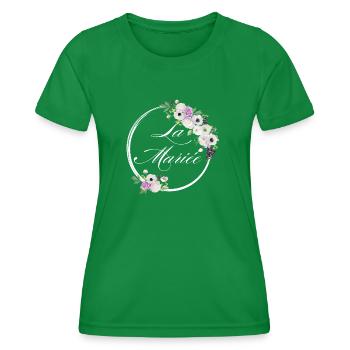 The Purple Floral Bride - Bride Gift Idea - Women's Functional T-Shirt - kelly green - Front - AI Model Female 172 dark (172cm)