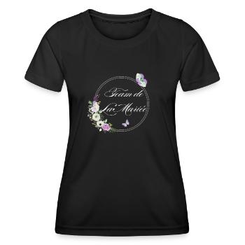 Team der Braut Schmetterling - Junggesellinnenabschied Geschenkidee - Frauen Funktions-T-Shirt - Schwarz - Vorne - AI Model Female 172 light (172cm)