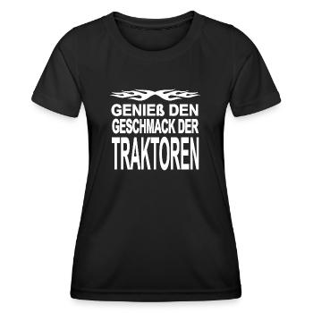 Traktor - Frauen Funktions-T-Shirt - Schwarz - Vorne - AI Model Female 172 light (172cm)