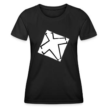 Bannière de la Fraternité - T-shirt sport Femme - noir - Devant - AI Model Female 172 light (172cm)