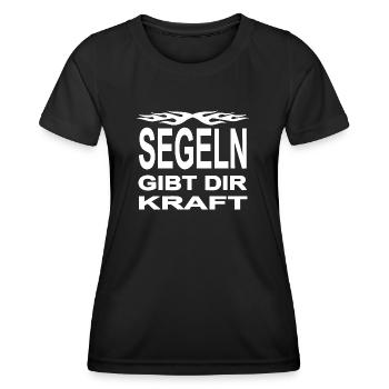 Segeln - Frauen Funktions-T-Shirt - Schwarz - Vorne - AI Model Female 172 light (172cm)