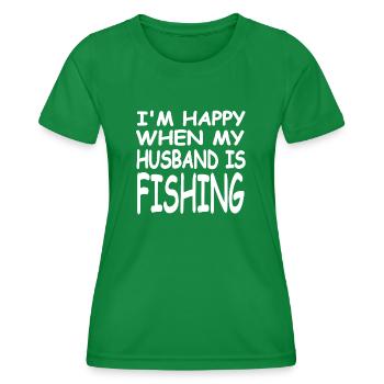 Angeln - Frauen Funktions-T-Shirt - Kelly Green - Vorne - AI Model Female 172 dark (172cm)