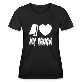 Truck - Frauen Funktions-T-Shirt - Schwarz - Vorne - AI Model Female 172 light (172cm)