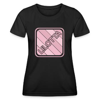 Lilotta comme prénom - T-shirt sport Femme - noir - Devant - AI Model Female 172 light (172cm)