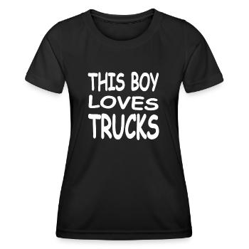 Truck - Frauen Funktions-T-Shirt - Schwarz - Vorne - AI Model Female 172 light (172cm)