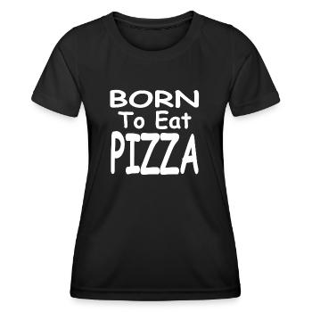 Pizza - Frauen Funktions-T-Shirt - Schwarz - Vorne - AI Model Female 172 light (172cm)