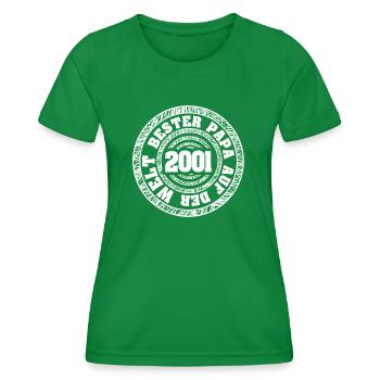 Father 2001 - Women's Functional T-Shirt - kelly green - Front - AI Model Female 172 dark (172cm)