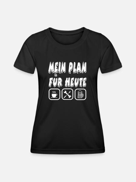 Auto - Frauen Funktions-T-Shirt - Schwarz