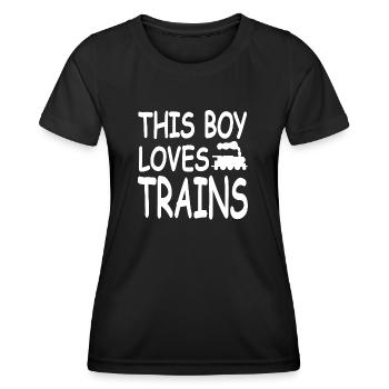 Chemin de fer - T-shirt sport Femme - noir - Devant - AI Model Female 172 light (172cm)