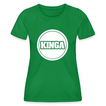 Vorname Kinga - Frauen Funktions-T-Shirt - Kelly Green - Vorne - AI Model Female 172 dark (172cm)