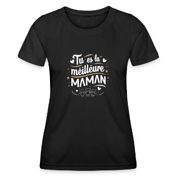 Beste Mama | Muttertag - Frauen Funktions-T-Shirt - Schwarz - Vorne - AI Model Female 172 light (172cm)