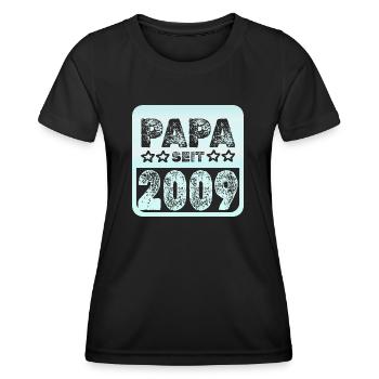 Papa 2009 - Frauen Funktions-T-Shirt - Schwarz - Vorne - AI Model Female 172 light (172cm)