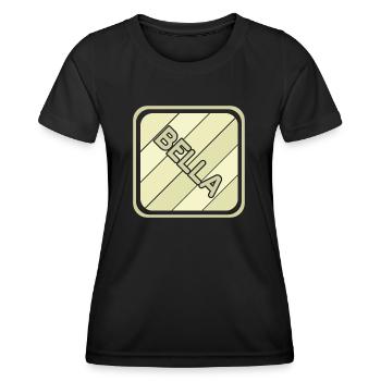 Nom de la fille Bella - T-shirt sport Femme - noir - Devant - AI Model Female 172 light (172cm)