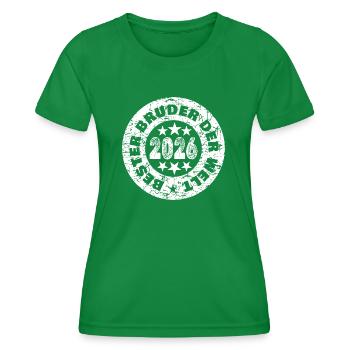 Frères et sœurs 2026 - T-shirt sport Femme - vert - Devant - AI Model Female 172 dark (172cm)