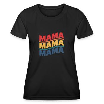 Retro Groovy Mama - Women's Functional T-Shirt - black - Front - AI Model Female 172 light (172cm)