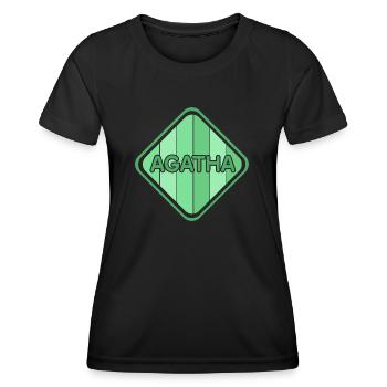 Mädchen Agatha - Frauen Funktions-T-Shirt - Schwarz - Vorne - AI Model Female 172 light (172cm)