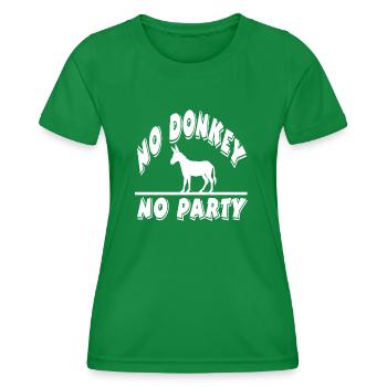 Âne - T-shirt sport Femme - vert - Devant - AI Model Female 172 dark (172cm)