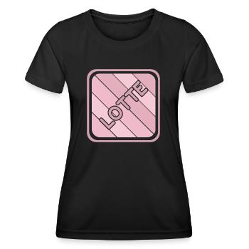First name Lotte - Women's Functional T-Shirt - black - Front - AI Model Female 172 light (172cm)