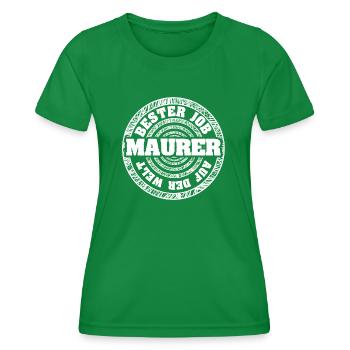 Gift for bricklayer - Women's Functional T-Shirt - kelly green - Front - AI Model Female 172 dark (172cm)