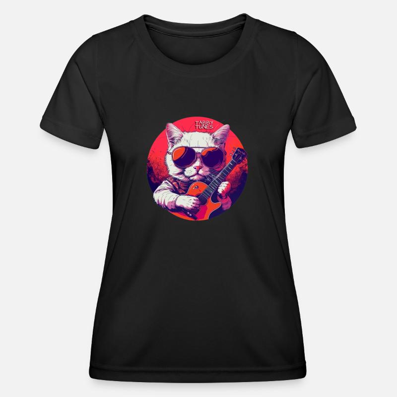 Tabby Tunes - Women's Functional T-Shirt - black