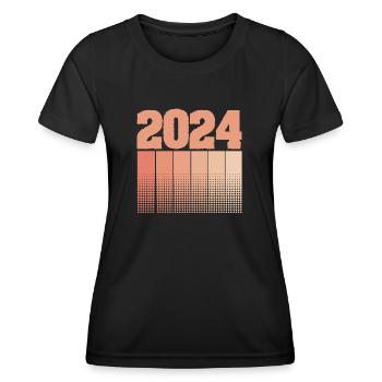 2024 - Women's Functional T-Shirt - black - Front - AI Model Female 172 light (172cm)