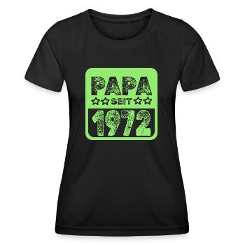 1972 - Frauen Funktions-T-Shirt - Schwarz - Vorne - AI Model Female 172 light (172cm)
