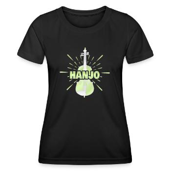 String instrument Hanjo - Women's Functional T-Shirt - black - Front - AI Model Female 172 light (172cm)