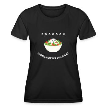 Gleich ham' wa den Salat Lustiger Spruch Meme - Women's Functional T-Shirt - black - Front - AI Model Female 172 light (172cm)